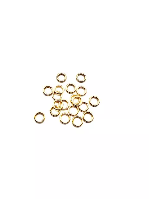 100 anneaux 5mm fin - Or