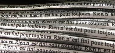 Cuir 5mm rien n'est fini pour toujours  - Argent