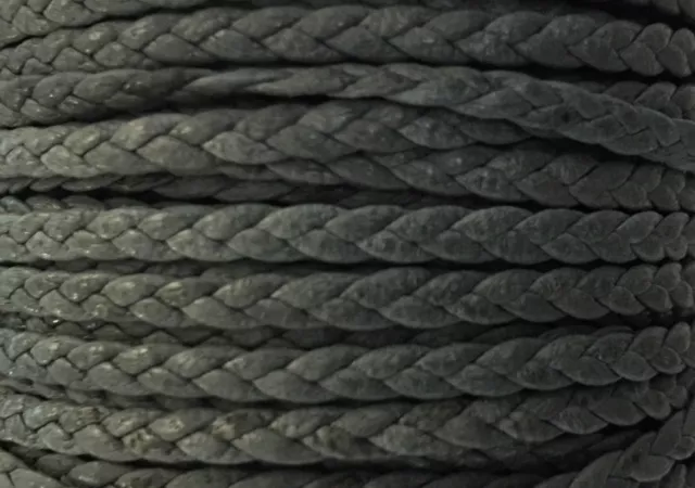 Cuir d'agneau tressé 3mm-qualité joallerie-NOUVELLES COULEURS - Kaki claire arizona