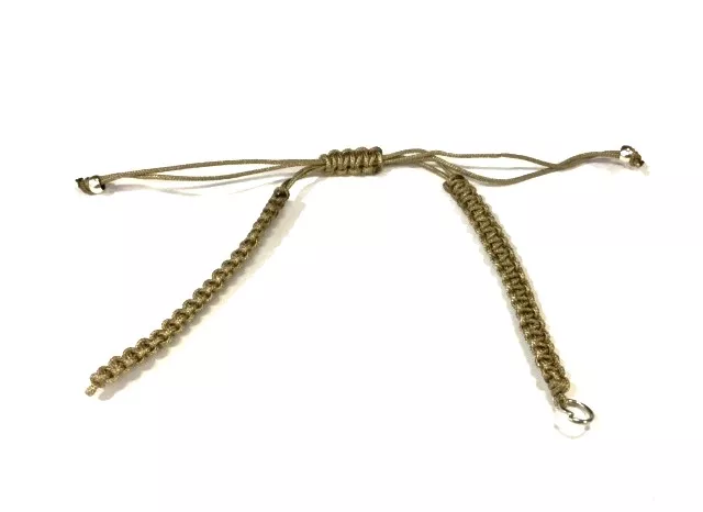 bracelet macramé prêt à l'emploi - Taupe