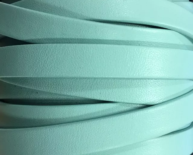 Cuir Chèvre - Plat - 10 mm - Vert d'eau