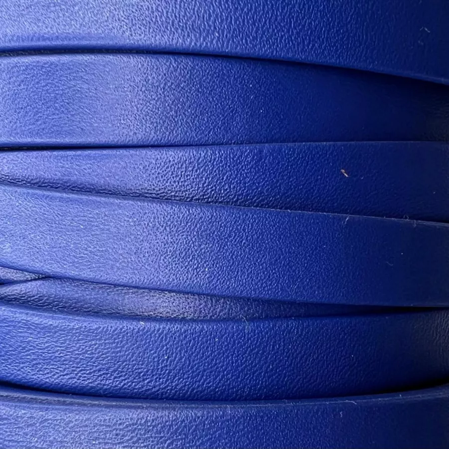 Cuir Chèvre - Plat - 10 mm - Bleu lapiz lazuli