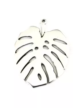 Grande feuille de Monstera 50 mm- - Argent
