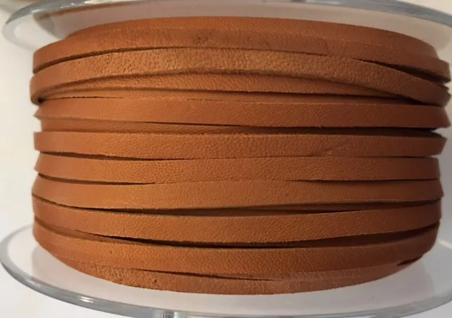 Cuir de kangourou 3mm plat, ne rompt pas facilement - Ambre