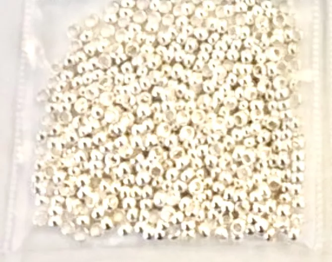 Perles à ecraser 2.80mm trou : 1.10mm-4 couleurs - Argent