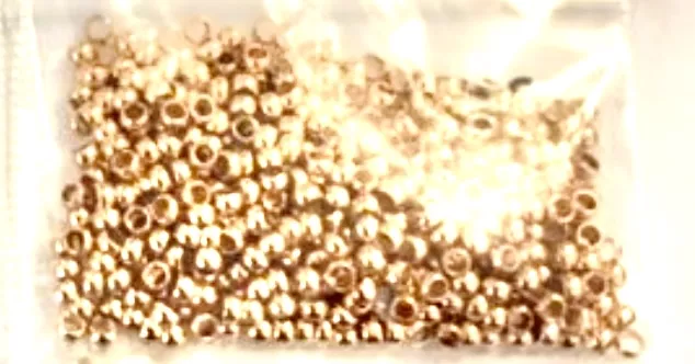 Perles à ecraser 2.80mm trou : 1.10mm-4 couleurs - or rose