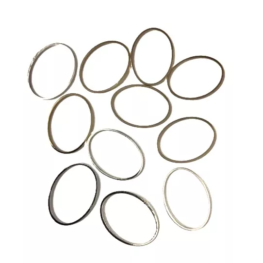 Cercle ovale en laiton 18x25 plaqué en France Argent  - Argent