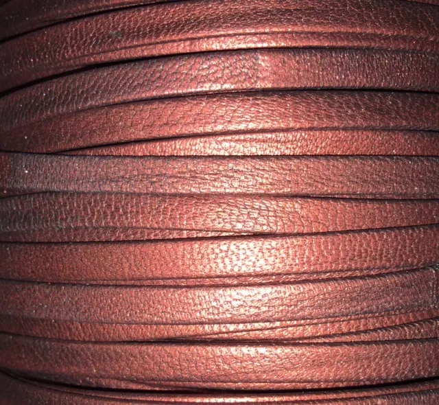 Cuir chèvre métallisé 5 mm_couleurs tendances automne-hiver - Bordeaux métallisé 