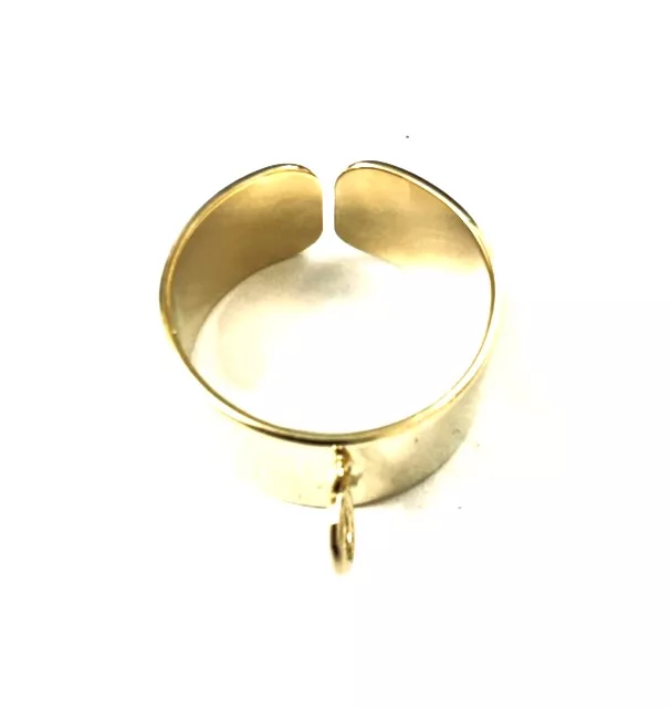  Bagues réglables ,anneau  verticale, Plaquée en FRANCE 10 microns - Or