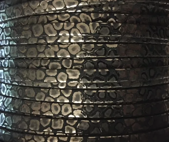 Cuir de chèvre 5mm avec motif-5 COULEURS - Argent