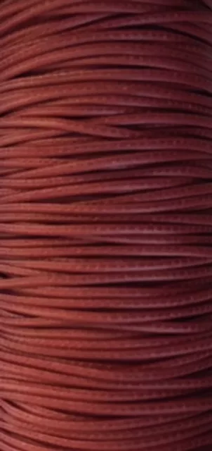 L599 Cuir cousu 1.5mm-43 COULEURS - Rouge foncé