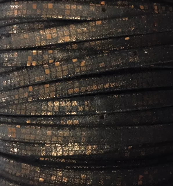 cuir 5mm Petits carreaux - Bronze