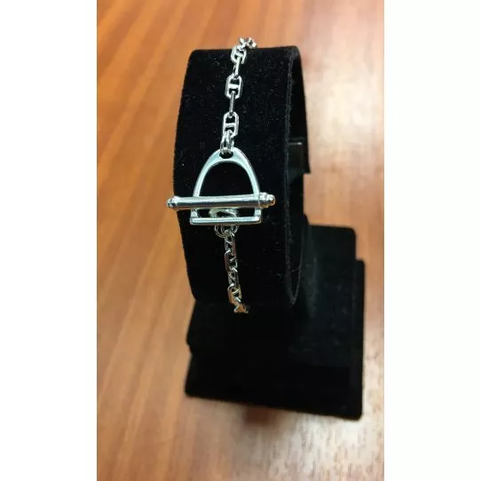 Petit fermoir T en étrier argent 10 microns FR - Argent