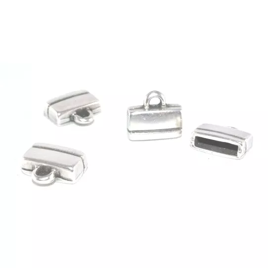 Embout 10mm plat à coller - Argent