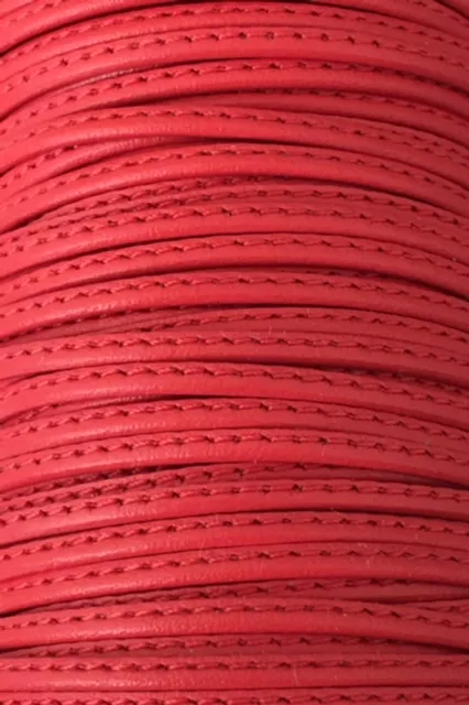 L599 Cuir cousu 1.5mm-43 COULEURS - Corail