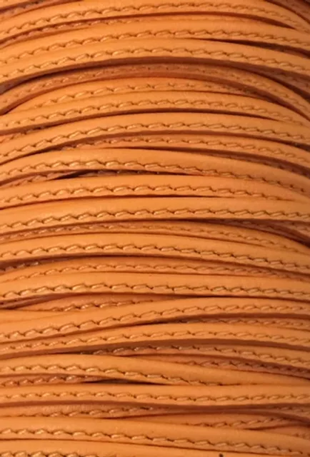 L599 Cuir cousu 1.5mm-43 COULEURS - abricot