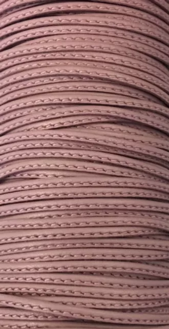 L599 Cuir cousu 1.5mm-43 COULEURS - Lilas