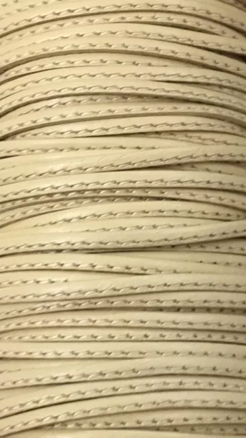 L599 Cuir cousu 1.5mm-43 COULEURS - ecru