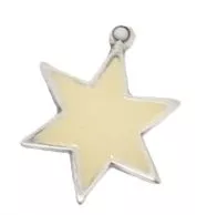Pendant étoile émaillé, FR - Beige