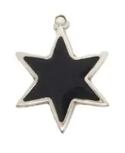 Pendant étoile émaillé, FR - Noir