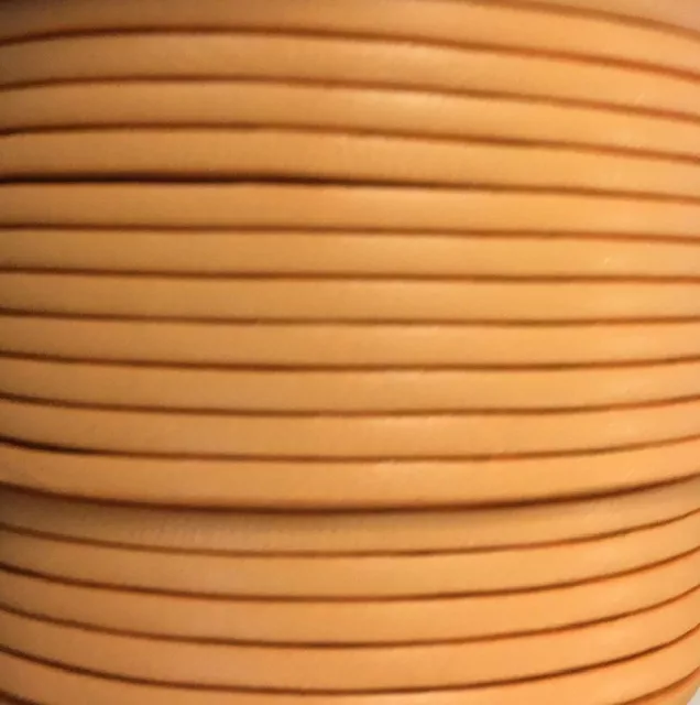 Cuir de veau 3mm Candy sans bordures noires-nouvelles couleurs - abricot