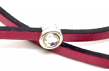 Passant 3mm avec crystal - Blanc