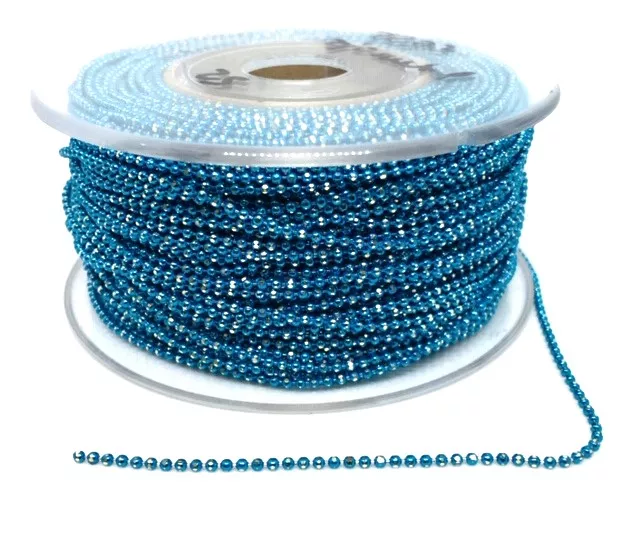 Chaîne boule en laiton colorée 1.50mm - Turquoise