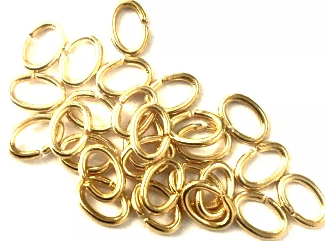 Anneaux ovales 7.50 x 5 mm - Or