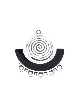 Pendants émaillés pour créer des boucles d'oreilles - Noir