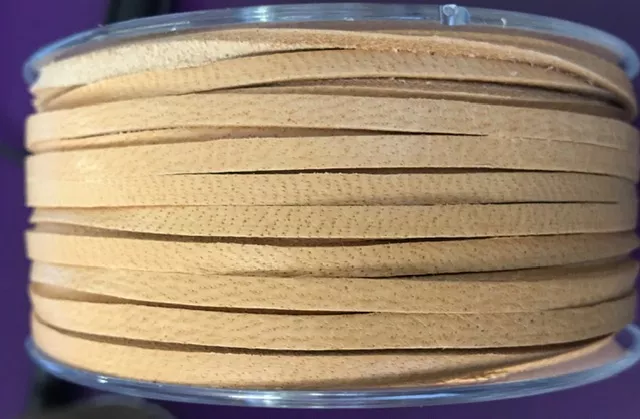 Cuir de Cerf 3mm non doublé, très très souple et très resistant - Naturel