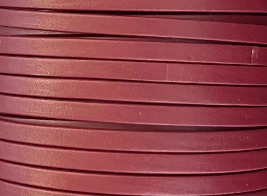 Cuir Chèvre - Plat - 5 mm - Bordeaux