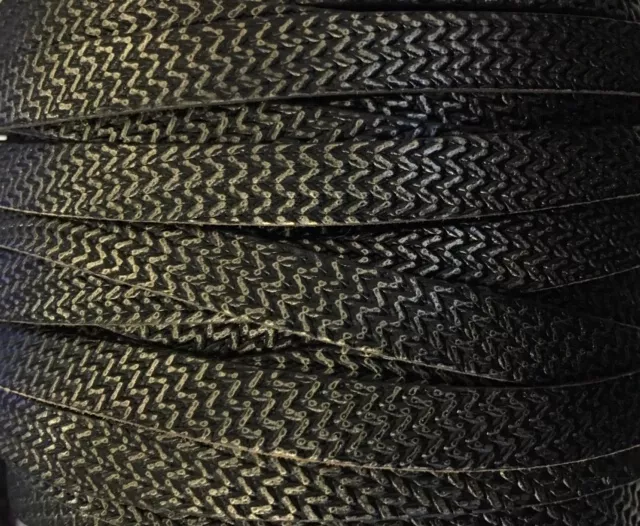 Cuir de veau 10 mm vagues - Noir