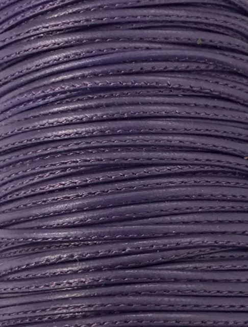 L599 Cuir cousu 1.5mm-43 COULEURS - Violet