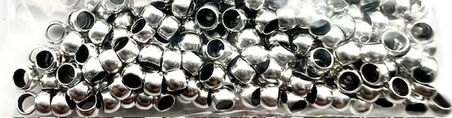 PERLES A ECRASER 2.4 MM argent,arg ant , or rose ou or - Argent antique