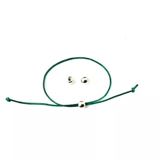 Fermoir coulissant avec silicon  - Argent