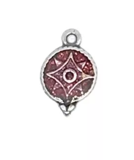 Petit pendant émaillé pour bijoux minimaliste - Bordeaux