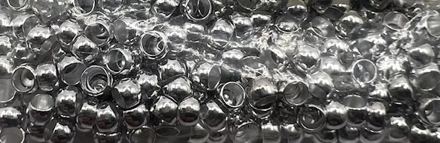 PERLES A ECRASER 2.4 MM argent,arg ant , or rose ou or - Argent