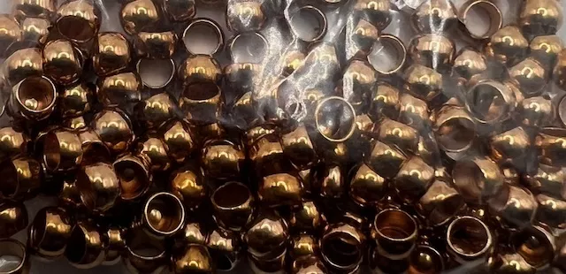 PERLES A ECRASER 2.6mm - or rose