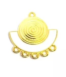 Pendant pour créer des boucles d'oreilles en doré - Blanc