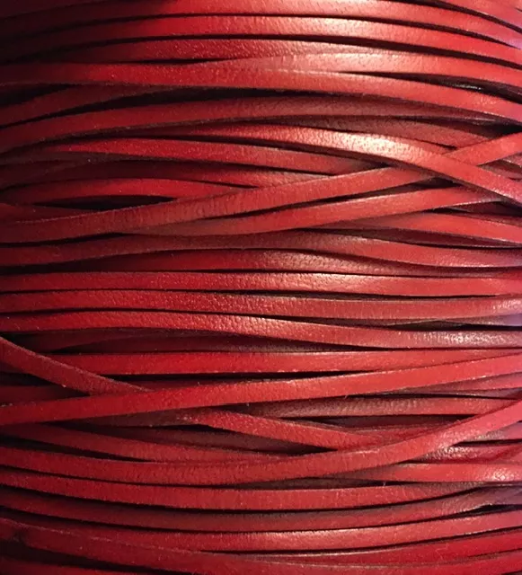 Cuir de veau 2mm plat-nouvelles couleurs - Rouge bordeaux