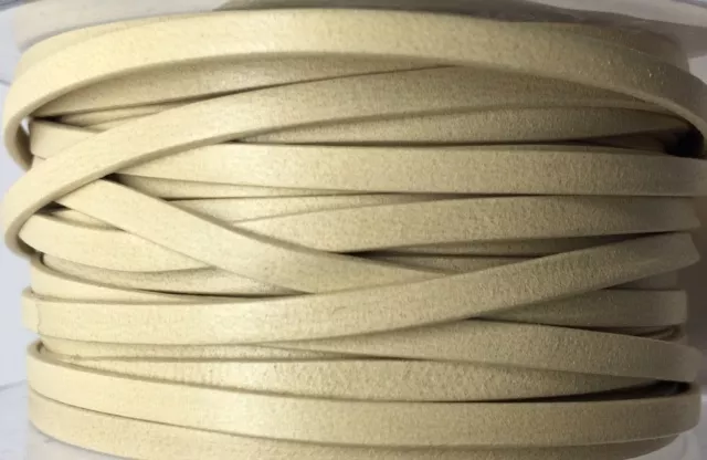 Cuir de chèvre 3mm doublé-NOUVELLES COULEURS - Beige claire