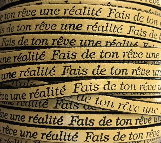 Fais de ton rêve une réalité 5mm-NOUVELLES COULEURS - Or