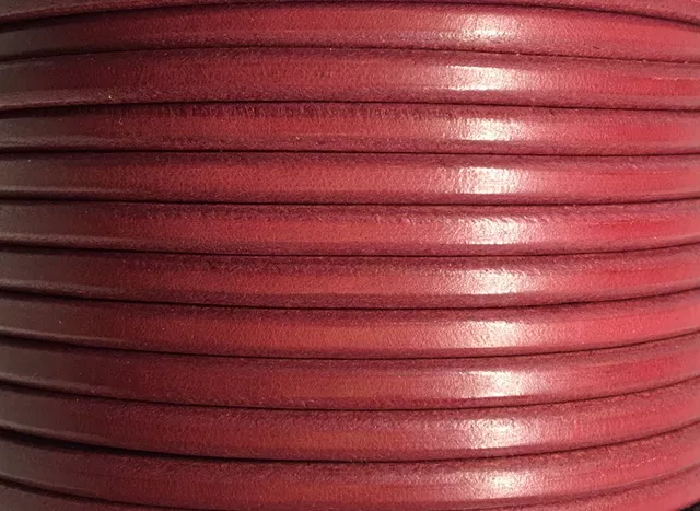 Cuir rond 5mm - Bordeaux