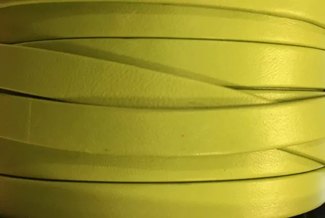 Cuir Chèvre - Plat - 10 mm - Vert pistache