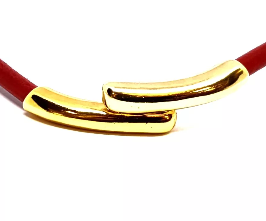 Fermoir aimanté toi et moi nuy  pour cuir 5mm rond or ou argent vif - Or