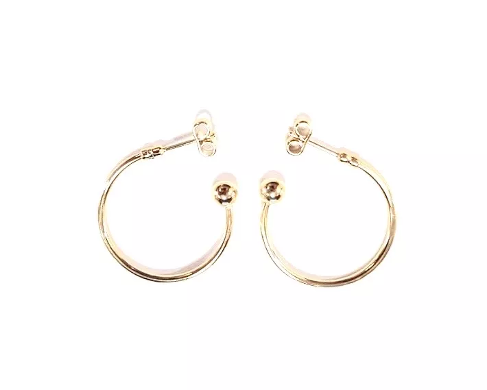 Créoles 2.5cm laiton PLAQUE EN FRANCE 10 microns - Or