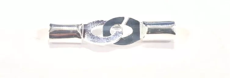 Fermoirs menottes ovales plaqués en France  - argent vif