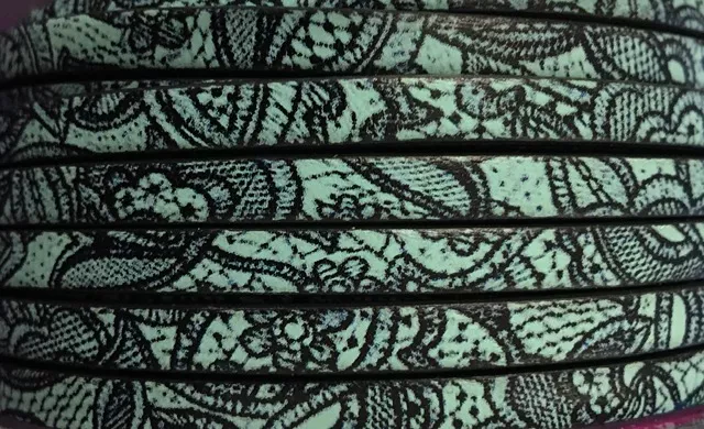 Cuir de veau imprimé; nouveaux modèles - Vert d'eau