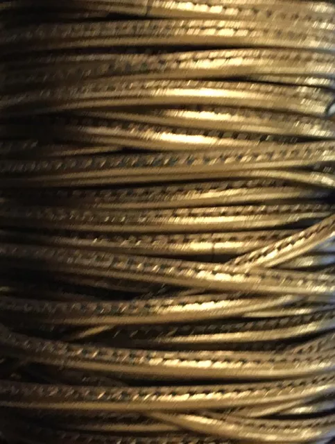 NOUVEAUTES Cuir de chèvre cousu 2.70mm métallisé,7 couleurs - Bronze