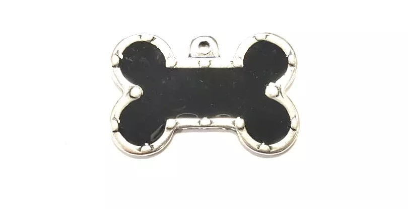 Pendant os émaillé - Noir Rouge